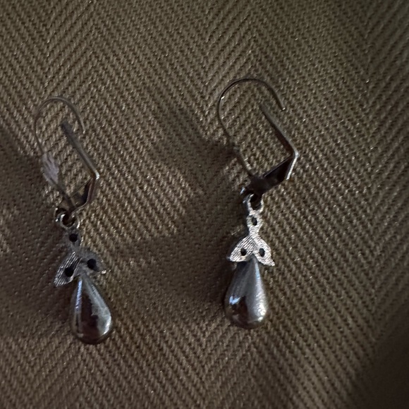 Black and Silver Earrings - Picture 3 of 10